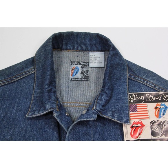 Rolling Stones Original Rare New with Tags 1989 Steel Wheels Tour Denim Jacket M - Picture 11 of 12